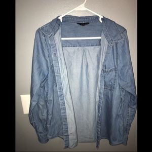 Express Denim Button-Up